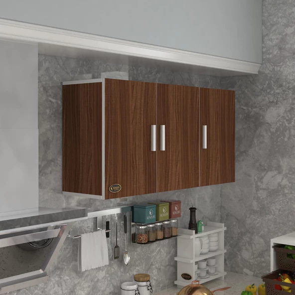 Kenzlife hazır mutfak dirca22 cvz 060*120*22 mutfak banyo dolabı kapaklı raflı ürün görseli 1