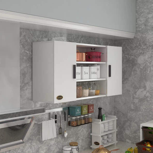 Kenzlife hazır mutfak honnor32 byz 060*120*32 mutfak banyo dolabı kapaklı raflı ürün görseli 1