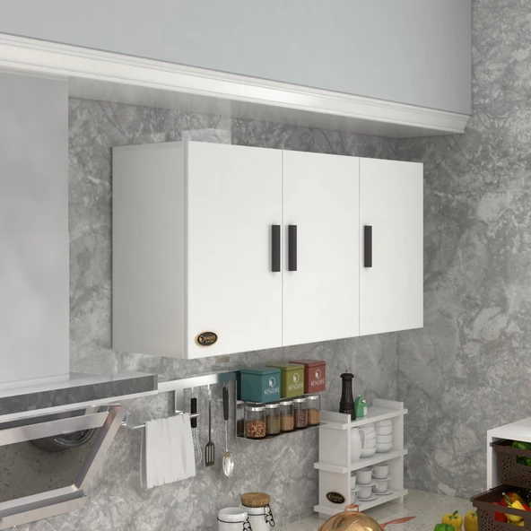 Kenzlife hazır mutfak dirca32 byz 060*120*32 mutfak banyo dolabı kapaklı raflı ürün görseli 1
