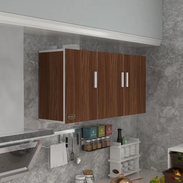 Kenzlife hazır mutfak canna32 cvz 060*120*32 mutfak banyo dolabı kapaklı raflı ürün görseli 1