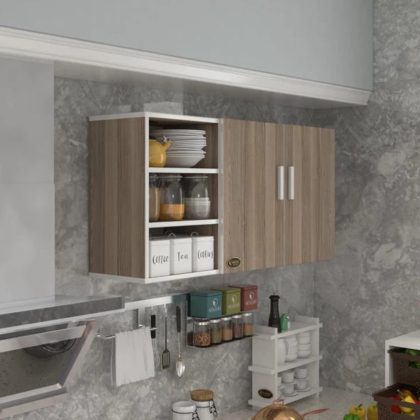 Kenzlife hazır mutfak castus22 crd 060*120*22 mutfak banyo dolabı kapaklı raflı ürün görseli 1