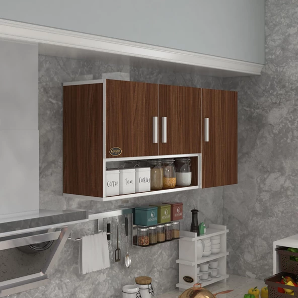 Kenzlife hazır mutfak mirena32 cvz 060*120*32 mutfak banyo dolabı kapaklı raflı ürün görseli 1
