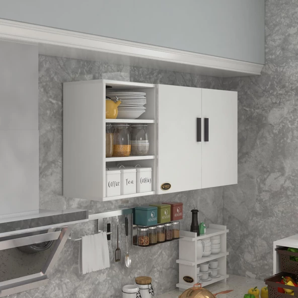 Kenzlife hazır mutfak castus22 byz 060*120*22 banyo dolabı kapaklı raflı arkalıklı ürün görseli 1