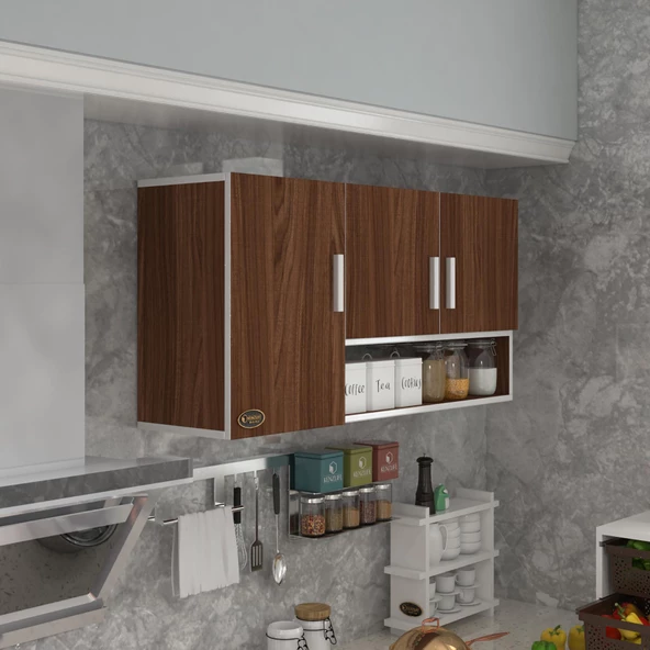 Kenzlife hazır mutfak mirandus32 cvz 060*120*32 mutfak banyo dolabı kapaklı raflı ürün görseli 1