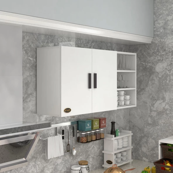 Kenzlife hazır mutfak fulvus22 byz 060*120*22 mutfak banyo dolabı kapaklı raflı ürün görseli 1