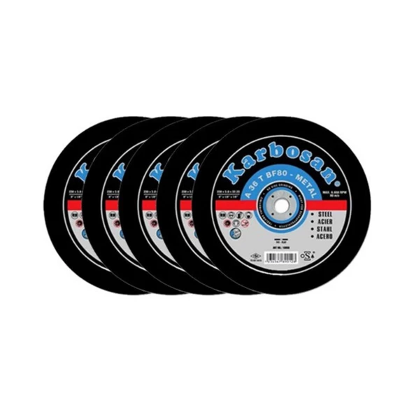 Karbosan 115X3.0x22.23 Metal Kesme Taşı 5 Adet ürün görseli 1