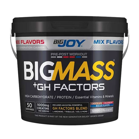 Bigjoy Bigmass Gh Factors Karbonhidrat Tozu 5000gr - Mix Aromalı ürün görseli 1
