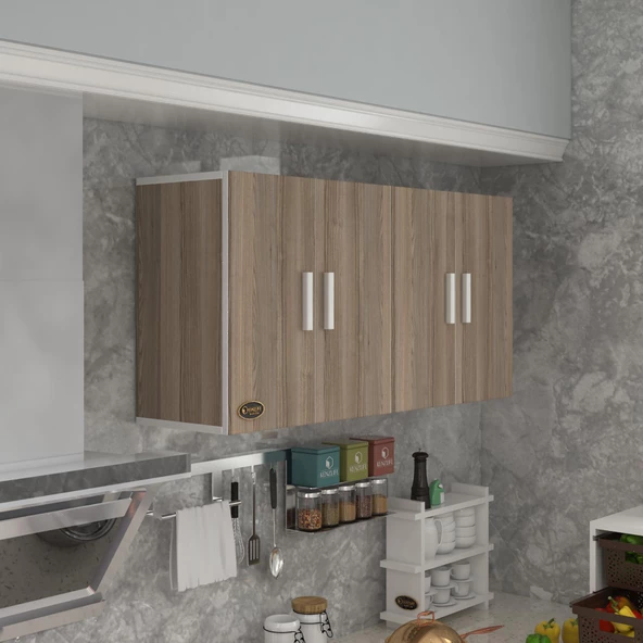 Kenzlife hazır mutfak merta crd 060*120*32 mutfak banyo dolabı kapaklı raflı ürün görseli 1