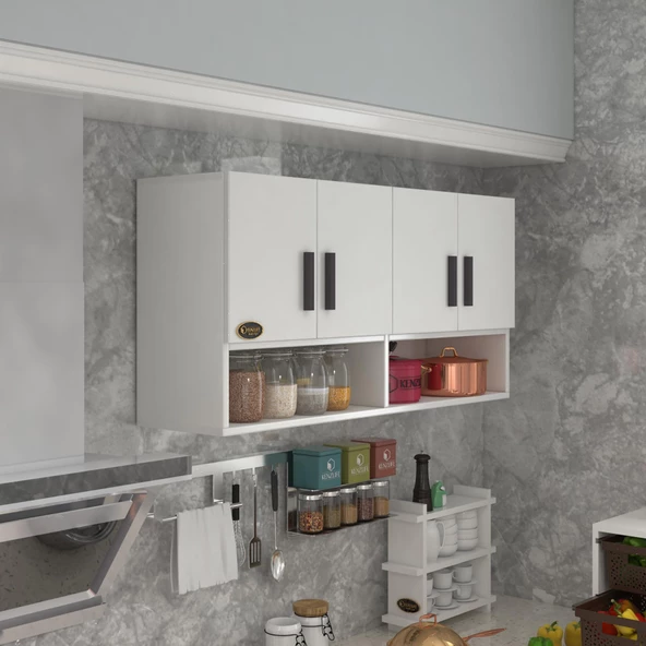 Kenzlife hazır mutfak vesper byz 060x120x32 mutfak banyo dolabı kapaklı raflı ürün görseli 1