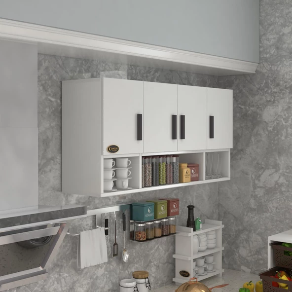 Kenzlife hazır mutfak severus byz 060X120X32 mutfak banyo dolabı kapaklı raflı ürün görseli 1