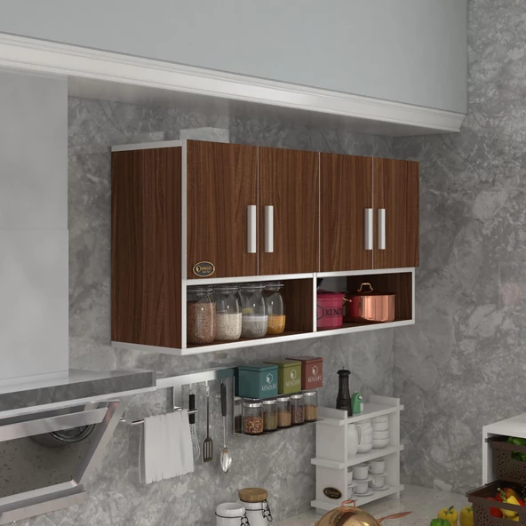 Kenzlife hazır mutfak vesper cvz 060*120*32 mutfak banyo dolabı kapaklı raflı ürün görseli 1