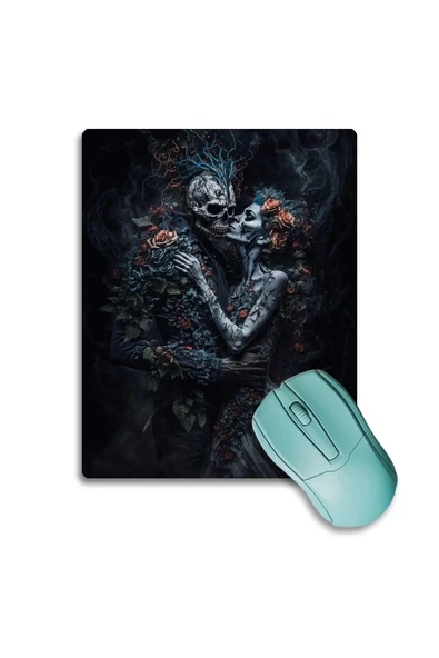 SonicTouch Karanlık İskelet Çift Kaydırmaz Gaming Oyuncu Dikişsiz Siyah Mouse Pad17x21cm ürün görseli 1