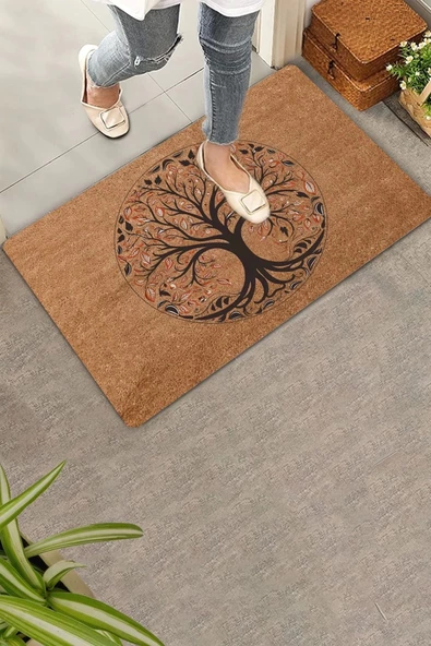 Valerine Life Vintage Ceviz Ağacı Kapı Önü Paspası 45x70cm ürün görseli 1