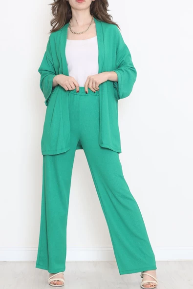 Uzun Kimono Takım Yeşil - 722.1247. ürün görseli 1