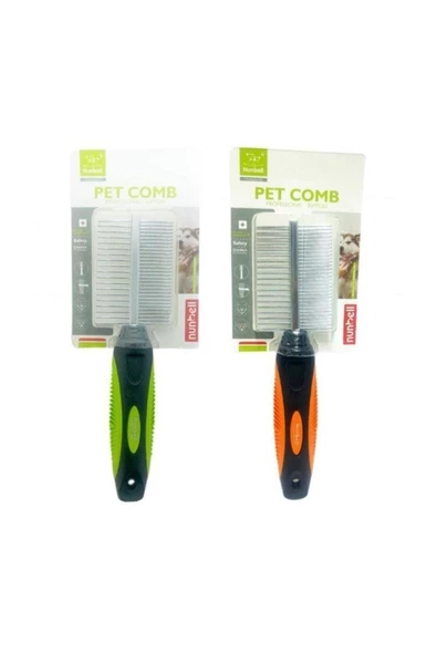 Nunbell Kedi Köpek Çift Taraflı Tüy Açma Tarak 18x5 Cm ürün görseli 1