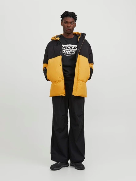 Jack&Jones Oversize Kapüşonlu Şişme Mont - Günlük Kullanım - Resim 12