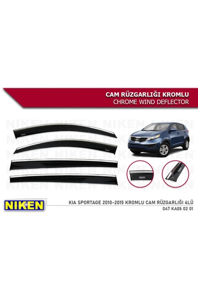 Kia Sportage 2011-2015 Kromlu Cam Rüzgarlığı ürün görseli 1