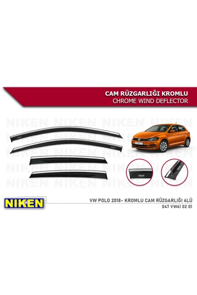Volkswagen Polo 2018- Kromlu Cam Rüzgarlığı ürün görseli 1