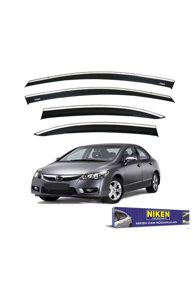 Honda Civic Fd6 Uyumlu Cam Rüzgarlığı Kromlu 2007 ürün görseli 1