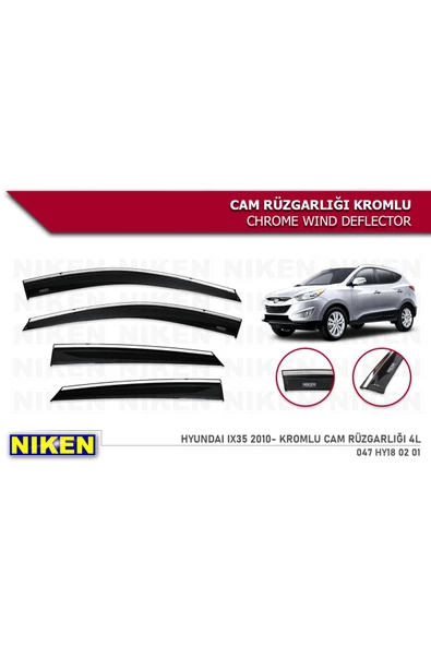 Hyundai iX35 2010- Kromlu Cam Rüzgarlığı ürün görseli 1