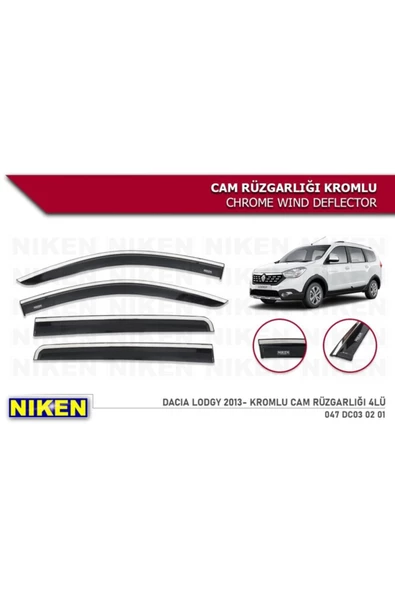 Dacia Lodgy Kromlu Cam Rüzgarlığı 2013 Sonrası ürün görseli 1