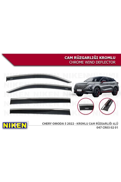Chery Omoda 5 2022-2023 Kromlu Cam Rüzgarlığı ürün görseli 1