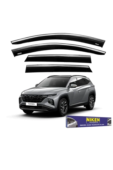HYUNDAI TUCSON 2021- KROMLU CAM RÜZGARLIĞI 4LÜ ürün görseli 1