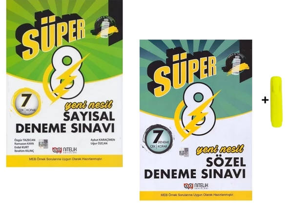 Nitelik Yayınları 8. Sınıf Süper Yeni Nesil Sayısal & Sözel 7 Deneme Sınavı Set ürün görseli 1