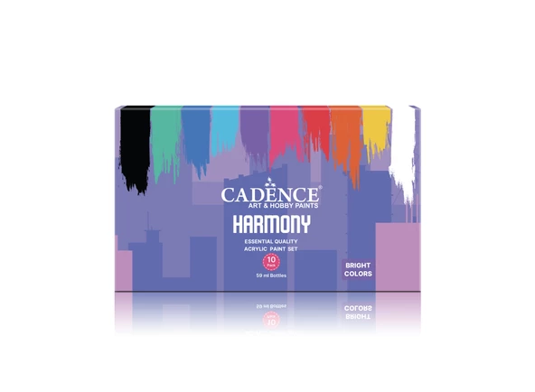 HARMONY AKRİLİK 10'LU SET BRIGHT COLORS & CANLI RENKLER 59ML ürün görseli 1