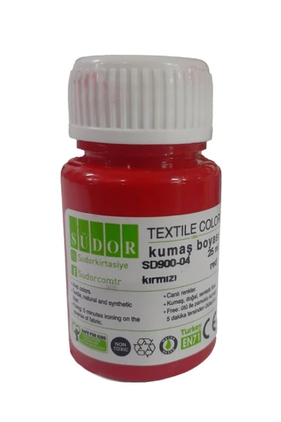 Kumaş Boyası Tişört Çanta Tekstil Boyası 25 ml 1 Adet Südor Kumaş Boyası Tek Şişe 1 Adet ürün görseli 1