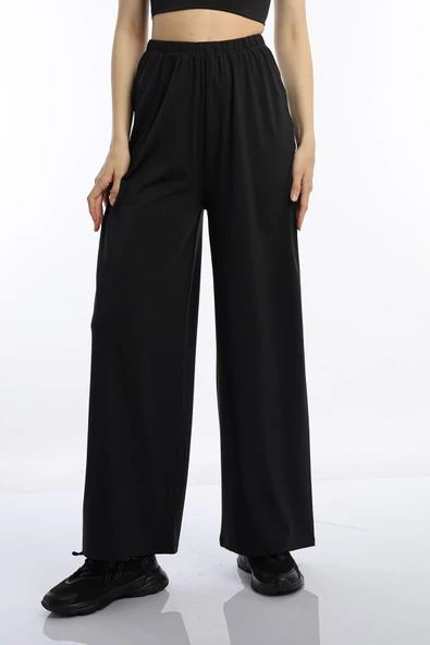 Kadın Allegro Kumaş Oversize Pantolon Siyah ürün görseli 1