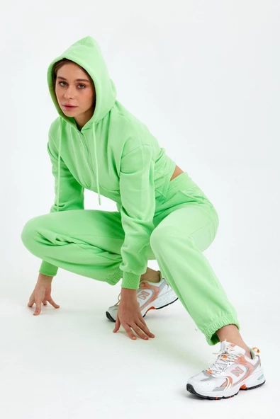 Kadın Jogger Eşofman Altı Yeşil - Resim 4