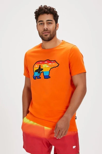 Bad Bear GLEEN T-SHIRT ORANGE Erkek Tişört Turuncu S-XXL ürün görseli 1