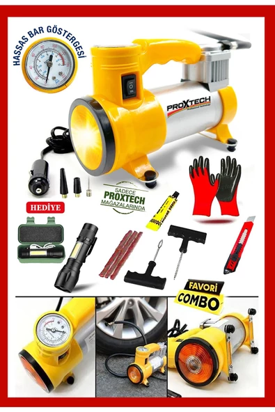 12V Full Taşınabilir 150 Psı Araba Oto Araç Lastik Şişirme Pompası Metal Gövde Kompresör Set ürün görseli 1
