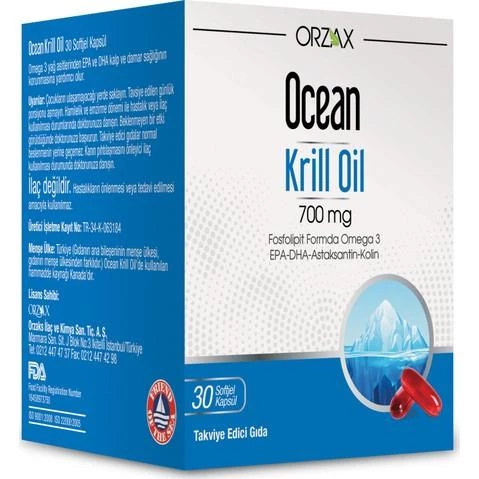 Ocean Krill Oil 700 mg 30 Kapsül ürün görseli 1