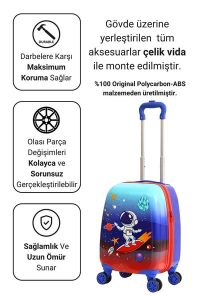 Astranot Policarbon Çocuk Valizi 0249 - Resim 7
