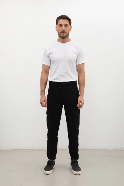 Erkek Kargo Cep Jean Pantolon - Resim 6