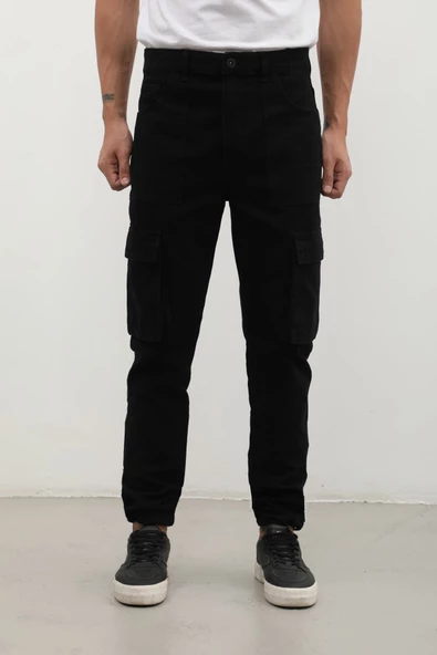 Erkek Kargo Cep Jean Pantolon - Resim 8