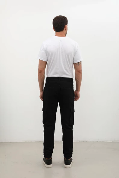 Erkek Kargo Cep Jean Pantolon - Resim 7