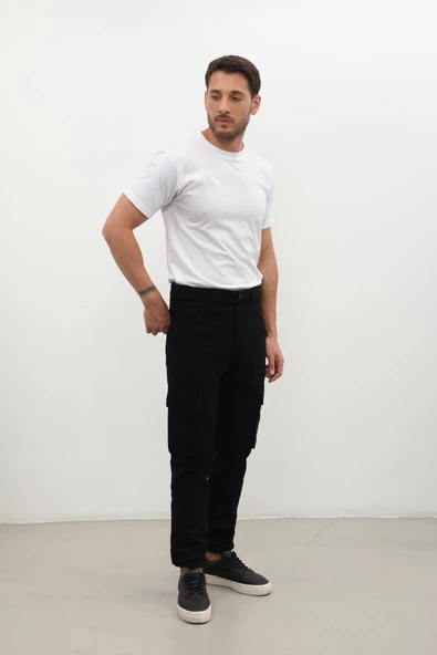 Erkek Kargo Cep Jean Pantolon - Resim 2