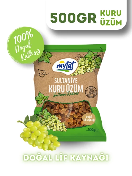 Mytat Doğal 10 No Sultaniye Kuru Üzüm 500 gr ürün görseli 1