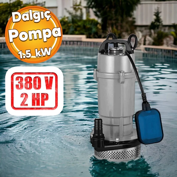 Alüminyum Gövdeli 2 Hp Dalgıç Tip Temiz Su Pompası Rainpump 1.5 Kw Trifaze Kuyu Drenaj Boşaltma ürün görseli 1