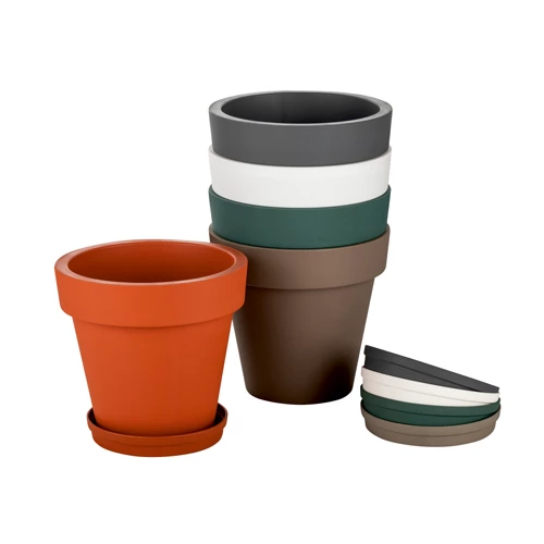 Grande Home Poliwork Fulya 30 cm Tabaklı Saksı 10 lt ürün görseli 1
