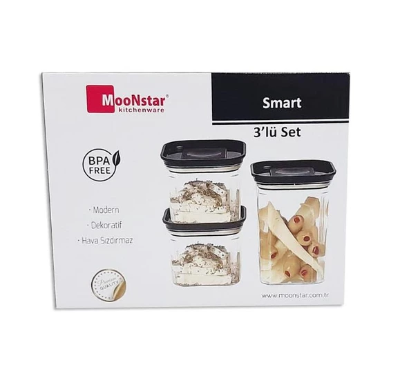 Moonstar smart üçlü saklama kabı hava sızdırmaz-SM-SET ürün görseli 1