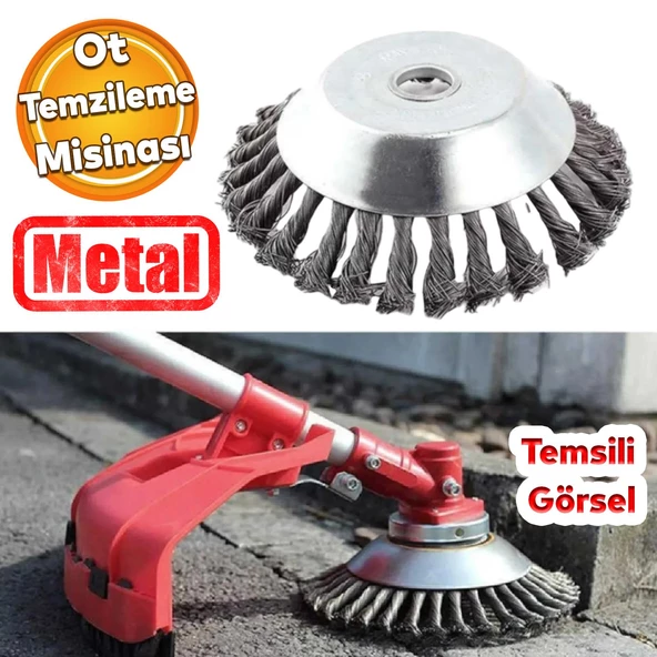 Kaldırım Temizleme Aparatı Yol Taş Duvar Beton Çıkmış Otları Süpürme Metal Motorlu Tırpan Misinası ürün görseli 1