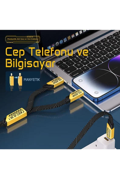 wekome Wdc-189 2 In 1 Type-c / Type-c To Lightning 65w 20w Hızlı Şarj Data Kablo 1 Metre ürün görseli 1