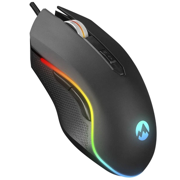 Everest SM-F09 TITANIO Usb Gümüş 7200dpi RGB Ledli Gaming Oyuncu Mouse ürün görseli 1