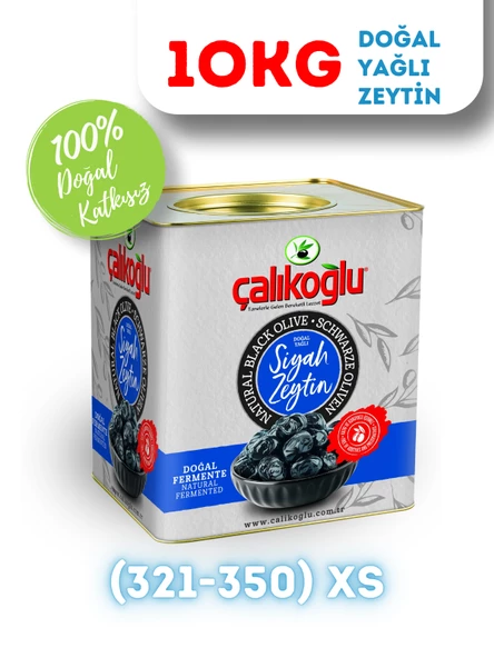 Çalıkoğlu Doğal Gemlik Özel İri Yağlı Siyah Zeytin 10 kg (321-350) XS ürün görseli 1