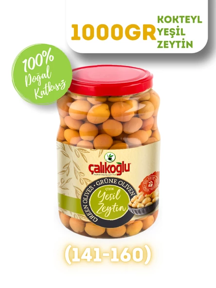 Çalıkoğlu Doğal Kokteyl Yeşil Zeytin 1 kg (141-160) ürün görseli 1