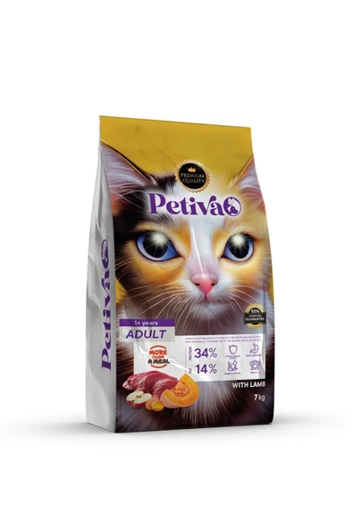 Petiva Yetişkin Kuzulu Kedi Maması 7 Kg ürün görseli 1